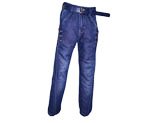 Модные джинсы с клепками для мальчиков, ремень в комплекте, арт. М7567.