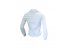Белая блузка с длинным рукавом, с синей отделкой тесьмой на груди, на пуговицах, арт. 599581.