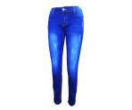 Стильные темно-синие джинсы-стрейч для девочек, арт. Аа916.