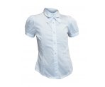 Белая блузка на пуговицах, с короткими рукавами, арт. 700570.