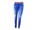 Рваные джинсы с надписями, для девочек, арт. 60286.