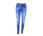 Рваные джинсы для девочек, ремень в комплекте,  арт. DK01.